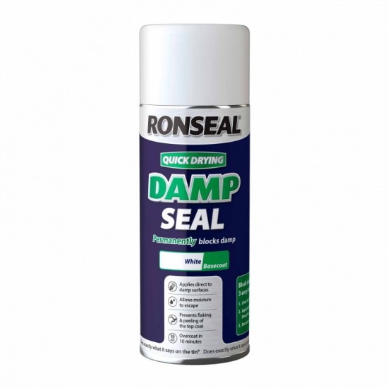 Ronseal Quick Drying Damp Seal Aerosol White 400ml