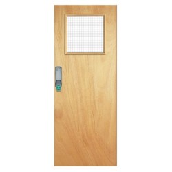 Dunsfold Plywood Flush Glazed FD30 Fire Door