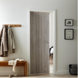 Buckmore Light Grey Oak Foil Flush FD30 Fire Door