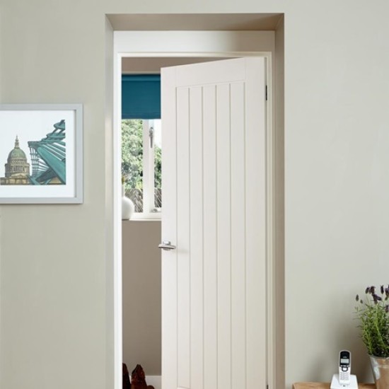 Dordogne White Smooth Moulded FD30 Fire Door