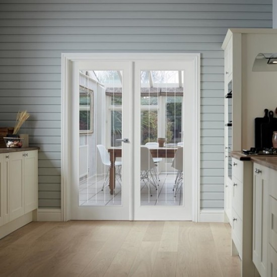 Dordogne White Smooth Pre-Finished Moulded Glazed Door