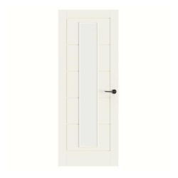 Linear White Smooth Moulded Glazed Door