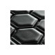 Black Hexagon Matt Mosaic Tile (2.3 x 2.3cm) 30 x 30cm