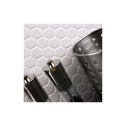 White Hexagon Matt Mosaic (4.8 x 4.8cm) 28 x 32cm