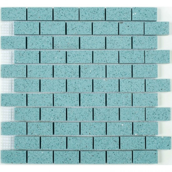 Aquamarine Quartz Gulfstone Brick 4.8cm x 2.3cm Wall and Floor Mosaic Tile