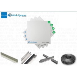 Suspended Ceiling Kit – Gypsum Satin Spar 600 x 600mm Square Edge