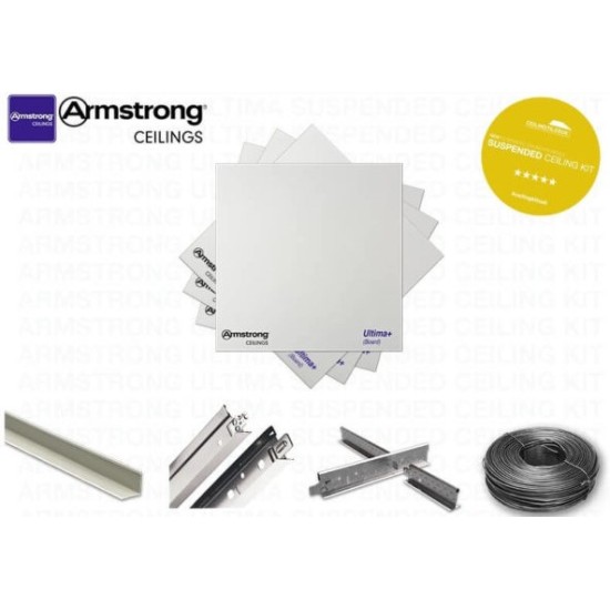 Suspended Ceiling Kit – Armstrong Ultima 600 x 600mm Square Edge